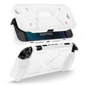 ProCase &Eacute;tui de Protection pour Nintendo Switch 2 2025, Coque Avant Rigide en PC et Coque Arri&egrave;re Souple avec Poign&eacute;e Ergonomique pour la Nouvelle Nintendo Switch 2 7,9 Pouces 2025 -Blanc (Zibo Store, neuf)