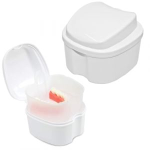 WUSJCOF Conteneur de Rangement pour Prothèse Dentaire, Boîte de Stockage avec Tamis Suspendu pour Soins Dentaires, Nettoyage et Stockage des Faux Dents, boite appareil dentaire, boite dentier adulte (NAROU DUTEN, neuf)