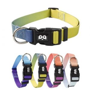 Ledeak Collier pour Chien, Réglable Collier Chien Dégradé, Collier Chiot en Nylon avec Boucle à Dégagement Rapide, Confort Collier Anti Stress Chien pour Petits Moyens Grands Chiens (Jaune, L) (Deeying, neuf)