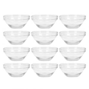 TINEASUR 12 pi&egrave;ces Bols Verre Transparents pour Facial Bols de Pr&eacute;paration de Beaut&eacute; Salon Verre avec Bord Verseur Kit DIY Soins Visage pour Filles (Sauxi, neuf)