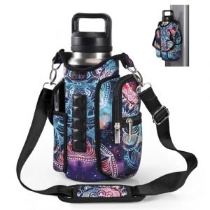 icolor Gymnase Sac magn&eacute;tique pour Bouteille d'eau avec Poches pour t&eacute;l&eacute;phone et Accessoires de Sport pour Homme et Femme,5 aimants &ndash; Sac de Sport pour t&eacute;l&eacute;phone avec poign&eacute;e et bandouli&egrave;re (icolor-EU, neuf)