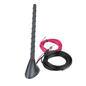Superbat Antenne FM/AM Voiture: Antenne Active Amplifi&eacute;e pour Toit Auto Alimentation Large 9-16V &Eacute;conome C&acirc;ble 5m avec Connecteur DIN Compatible Autoradio St&eacute;r&eacute;o Voiture, Camion, SUV, Tuner FM (Superbat-EU, neuf)