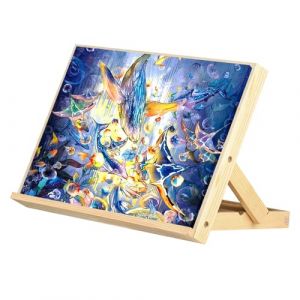 Planche &agrave; Dessin, Chevalet de Table R&eacute;glable pour Peinture, Chevalets en Bois de Table Pliable pour Artistes, Bureau, Portable, Dessin, Peinture, Croquis (FengHuiTuo, neuf)