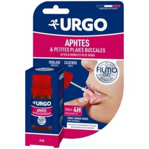 Urgo - Filmogel Aphtes - Spatule - Traitement des aphtes et des petites plaies buccales - 6ml (avos, neuf)