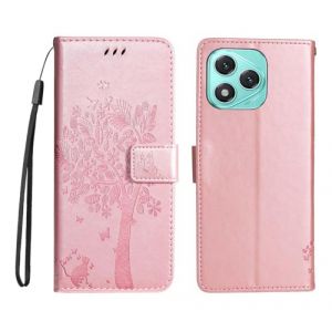 PEIYE Coque pour Honor 400 Lite - Housse en Cuir PU, &Eacute;tui Flip avec Silicone Antichoc, Bumper, Fermeture Magn&eacute;tique & Support, Portefeuille et Folio -Cover Case -Or Rose (Zanwon, neuf)
