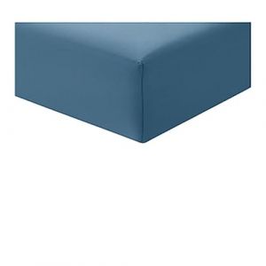 Drap-Housse Percale 100% Coton 80 Fils – Bonnet 30 cm – Doux, Résistant et Élégant - Qualité supérieure 80 Fils (Bleu foncé, 160 x 200 x 30) (kidparadise, neuf)