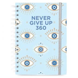 Women Warriors Agenda 2026 Journalier A5 Never Give Up 360 &ndash; Daily Planner Spiral&eacute; 1 Jour par Page avec Trackers Mensuels, To-Do Lists et Notes Quotidiennes | Blue Eyes (Women Warriors, neuf)