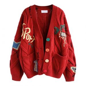 Gilet Grosse Maille Femme Hiver Chaud Veste Velours Cotele en De Fete Trench Coat Rose Cardigan Noir Longue Long Laine Oversize Noel Chic Et Elegant Manteau Officier Grande Taille Costume Vert Gris (heyann, neuf)