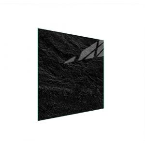 DarHaus Plaque de recouvrement, 50 x 52 cm, en verre, pour cuisinières électrique, à induction, convient comme décoration, protection anti-éclaboussures ou planche à découper, Ardoise Noir (ExtraMerchant, neuf)