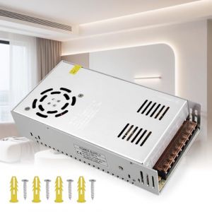 KSIBNW Alimentation 12V 40A Transformateur 480W, Commutation Alimentation AC 110V/220V &agrave; DC 12V 40A 480W Adaptateur Convertisseur de Commutation LED Driver Transfo pour LED Bande Ruban (KSIBNW, neuf)
