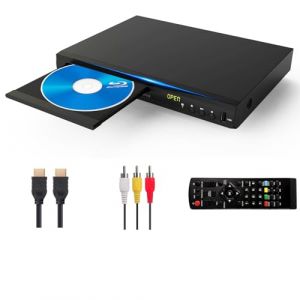 Lecteur DVD Blu-Ray multim&eacute;dia pour Films et Musique Dolby Audio Full HD 1080p avec Sortie HDMI/Sortie AV/Sortie coaxiale/Disque Blu-Ray pour r&eacute;gion B/2 (Wiithink Tech, neuf)