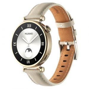 RuenTech Bracelet de rechange en cuir v&eacute;ritable souple compatible avec Oneplus Watch 3 43 mm, 18 mm pour montre connect&eacute;e Oppo Watch X2 Mini, Mittelgro&szlig;e, Cuir, Pas de gemme (Jiuxuanshiye, neuf)