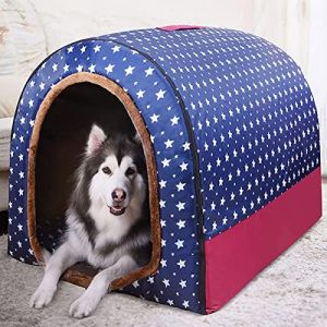 XWanitd Niche pour chien extra large - Taille M - Pour soulager l'anxiété - Lit pour chien - Niche douce - Igloo d'hiver 2 en 1 - Lavable - 92 x 68 x 72 cm - A (XPnit, neuf)