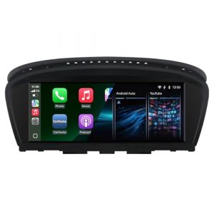 Autoradio pour BMW 3/5 Series CIC System Touchscreen with Wireless CarPlay Android Auto Car Radio Receiver Multimedia iDrive System Retained Retrofit for E60/E61/E90/E91/E92/E93 (2008-2013) (YZK-Store, neuf)