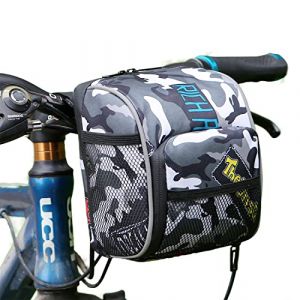 Zkixuiwi Panier de vélo pour Enfants, Organiseur de Guidon de vélo, Accessoire de décoration de vélo Avant Camouflage pour Adultes et Enfants, Sac de vélo Cool pour garçons et Filles, Convient pour (TANGBIAOYMX, neuf)