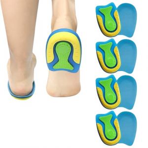 4 Paires Talonnette Gel Silicone, Talonnette Tendon D'achille, Talonnette Epine Calcaneenne Gel Grandissante Orthop&eacute;dique, Talonnette Silicone, Talonnettes en Gel de Silicone pour Fasciite Plantaire (MFSSEU, neuf)