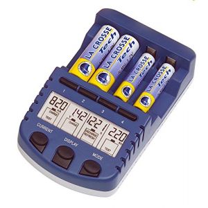 La Crosse Technology - RS1000 Chargeur de batteries universel - Bleu (La Boutique d'Optique | Facture avec TVA en France, neuf)