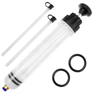 Udbrud Seringue a Huile 500ml, Pompe d'Aspiration Pompe Vidange Huile Moteur Extraction Liquide de Frein avec Tuyau et Joint, Huile Aspiration Seringue pour Le Liquide de Frein Transmission (Udbrud-Direct, neuf)