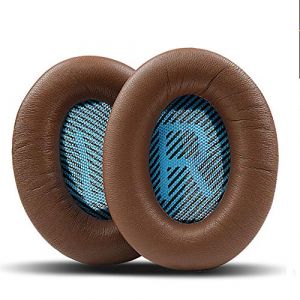 Coussinets de rechange professionnels compatibles avec Bose QuietComfort 35 (QC35) QC35 II 15 QC15 QC25 QC2 / Ae2 Ae2i Ae2w SoundTrue & SoundLink Marron (Boli Technology, neuf)
