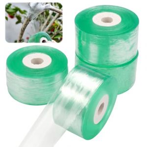 4 Pièces Rubans de Greffage,100m × 3cm Ruban Greffage Transparent,Rouleaux de Ruban Greffage,Ruban de Greffe Biodegradable,Auto-adhésif Greffage Ruban,Ruban Film a Greffer pour Greffage Pépinière (MFSSEU, neuf)