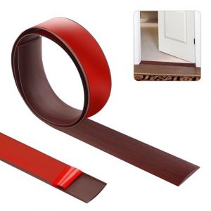 100cm&times;5cm Bande de seuil, bandes de garniture de porte de tapis,bande de s&eacute;paration de porte de sol auto-adh&eacute;sive, bande de garniture de bord(Grain de bois de ch&ecirc;ne rouge) (MUXIN EU, neuf)