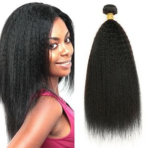 Yaki Human Hair Bundles Meche Tissage Naturel Cheveux Humain Longue Meche Naturelle Tissage Bresilien En Lot Cheveux Naturel Brésilienne Couleur Noire Naturelle 100g 24 Pouce (beiyuan hair product, neuf)