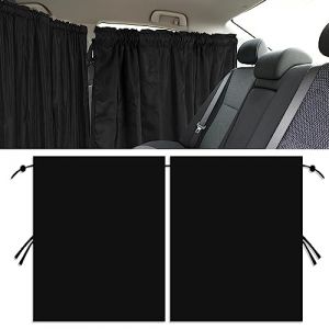 mizikuu Rideaux de séparation de Voiture, 140x80cm Pare Soleil Voituree Amovibles Soleil Fenêtre Latérale avec Bande adhésive Rideaux D'intimité Rideau Pare pour FenêTres LatéRales Avant et ArrièRe (JINJIE LIMITED, neuf)