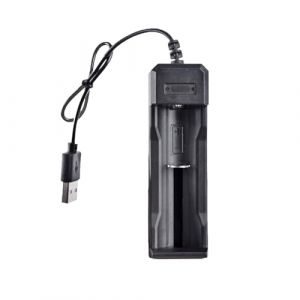 Limtula Chargeur Universel À 1 Emplacement USB 3.7V Intelligente pour Batteries Li-ION Rechargeables 18650 26650 14500 16340 Adaptateur pour 1 Pièce 18650 26650 14500 16340 Batteries (ZQING_X, neuf)