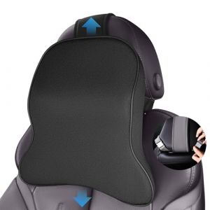 ZATOOTO Coussin Repose Tete Voiture R&eacute;glable, Appuie Tete Voiture, Coussin Nuque Voiture Conducteur, Oreiller de Voiture, Confort et Respirant Noir (ZATOOTO-EU, neuf)