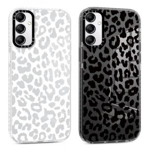 Yoedge 2 Pi&egrave;ces Coque pour Samsung Galaxy A14 5G 6,8", Ultra Fine Souple Transparente Silicone TPU &Eacute;tui avec Motif L&eacute;opard pour Filles, Antichoc Anti-Rayures Protection Housse Case pour Samsung A14 5G (VIP FLAG CENTER, neuf)