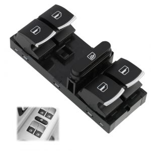 Leve Vitre Bouton &Eacute;lectrique, Interrupteur Leve Vitre, Bouton Leve Vitre, Interrupteur &Eacute;lectrique de Commande L&egrave;ve-Vitre 5ND959857 pour Golf, Polo, Tiguan et Touran, Remplacement Direct (0) (DaFuGuangZhi, neuf)