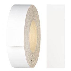 haggiy Ruban adhésif pour bords en mélamine avec adhésif thermofusible, 21 mm x 5 m, ruban adhésif thermocollant pour étagères et panneaux, décoration : blanc arctique (haggiy-Europe, neuf)