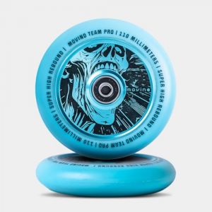 Movino Roues De Trottinette 2 Pièces 110 mm Aluminium Polyuréthane Super High Rebound Résistant À 100 kg Full Core Skeleton Blanc (MOVINO, neuf)