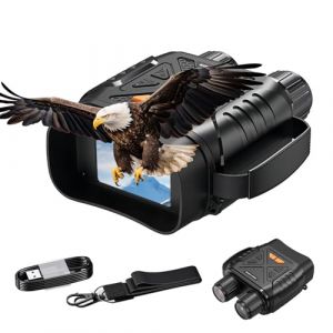 Jumelles de Vision Nocturne Caméra, Zoom numérique 10X, portée visuelle 800 m, écran TFT LCD de 2.8", étanche IP65, pour Observation des Oiseaux, Camping, Chasse (huaxuyin, neuf)