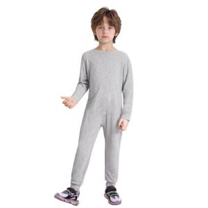 Aislor Enfant Garcon Salopette Pyjama Combinaison Gar&ccedil;on Grenouill&egrave;re En Coton Body Pantalons Une Pi&egrave;ce Gris 13-14 ans (Aislor EU, neuf)