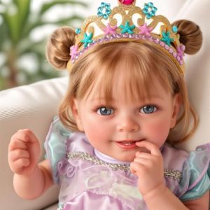 BABESIDE Poupée Reborn Fille - 20 Pouce Bébé Reborn Réaliste avec Corps en Tissu Doux, Poupee Reborn avec VêTements et Accessoires pour Les Enfants de 3 Ans et Plus (SIDE-baby, neuf)