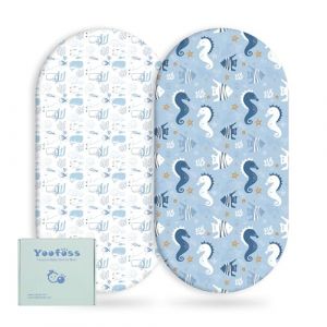 Yoofoss Lot de 2 Draps Housse Bebe Microfibre Respirante Protégé Matelas Ajustable Protection de lit Matelas Bébé Amovible y Lavable 38x77 cm 41x81 cm 40x90 cm pour Lit Berceau et Matelas (RUIJIA-EU, neuf)