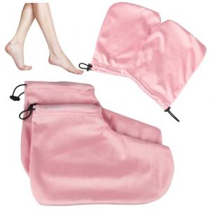 4Pcs / Set Mitaines et chaussons de cire de paraffine Gants cire paraffine &agrave; &eacute;tanch&eacute;it&eacute; r&eacute;glable Gants pieds en peluche douce pour les mains et les pieds Spa Cover Spa... (HAYfdfdA, neuf)
