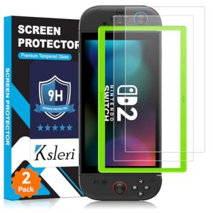 Ksleri Verre Trempé pour Nintendo Switch 2 Model 2025 Mat, 9H Vitre Film de Protection écran Mate, Protecteurs Ecran Anti Reflet Anti-traces de Doigts, Installation Facile (2 pièces) (NCH-Global, neuf)