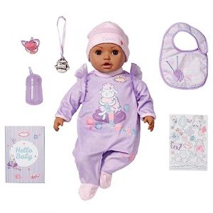 Baby Annabell Active 706640 Poup&eacute;e 43 cm doux corps, sons r&eacute;alistes - V&ecirc;tements et accessoires inclus - 3 piles AAA n&eacute;cessaires (non incluses) - Pour enfants 3 ans (Bargainmax Ltd, neuf)