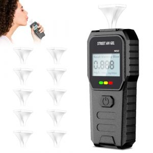 Unichefry Alcootest Ethylotest Electronique, Alcootest Professionnel de Haute Pr&eacute;cision avec Affichage Num&eacute;rique LCD Bleu, 10 Embouchures, Portable Testeur d'alcool pour Usage Domestique et Personnel (Mr.Rashid Kitchen Product Sell Shop, neuf)