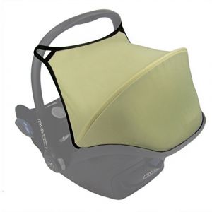 BAMBINIWELT Pare-soleil pour si&egrave;ge b&eacute;b&eacute; compatible avec Maxi Cosi Cabrio-FIX + prot&egrave;ge-ceinture gratuit (beige) (BambiniWelt, neuf)