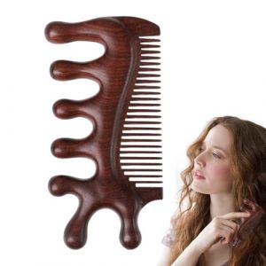 Peigne de massage du cuir chevelu - Appareil de massage en bois pour le soin du cuir chevelu - Appareil portable avec stimulation méridienne - Pour la tête, le cou, les épaules et le corps (chakuxt, neuf)