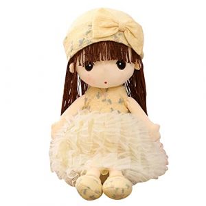 Surakey Poupée de Chiffon Poupée Jouet Peluche Cadeau Fille 50CM,Bébé Jouet Poupée Mignonne en Peluches Chiffon Doudou Poupon Plush Toys Toddler Meilleur Cadeau Naissance/Noël/Anniversaire/Valentin (Surakey, neuf)