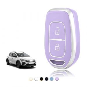 TOOMUME Coque Clé TPU, Etui Clé Étui Clé Adapté pour Renault Twingo Clio Symbol Kwid Dacia Logan Sandero Stepway Duster Dokker Lodgy, Couvre Clef Cache Cle Voiture Telécommande - Smart Key (TOOMUME, neuf)