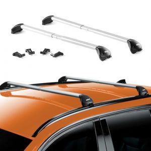 OMAC Barres de Toit transversales pour Peugeot 5008 2017-2025 Alu Gris Argenté 2X ABE (omacfrance, neuf)