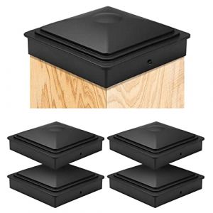 Lot de 5 capuchons de poteau de 9 x 9 cm, pour poteaux en bois, poteaux de pont en plastique avec vis, en plastique étanche pour protéger les poteaux en bois et anti-craquelage… (delixike-fr, neuf)