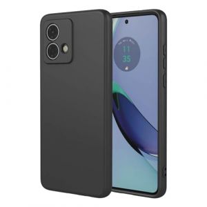 ILING Coque pour Motorola Moto G84 5G, Simple Couleur Unie Dos Souple Silicone Liquide TPU Bumper Antichoc Housse Tr&egrave;s Mince Mat &Eacute;l&eacute;gant Femme &Eacute;tui (Noir) (Wanten, neuf)