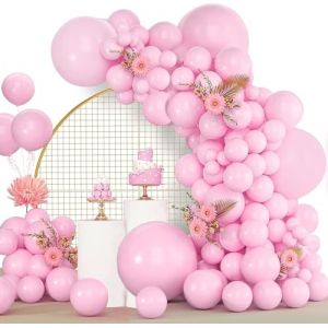 Ballon Rose, 120 Pièces Kit Arche Ballon Rose Pastel, 18 12 10 5 pouce Guirlande Ballons Anniversaire Mariage Baby Shower Bapteme Filles Femmes Garçons Homme Décorations de Fête (LUOBITO Store, neuf)