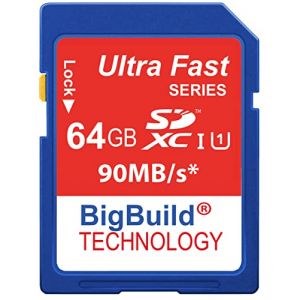 BigBuild Technology 64Go 90Mo/s Ultra Rapide Carte mémoire pour Camera de Panasonic Lumix DC-FZ82, Classe 10 SD SDXC (BigBuild Technology FR, neuf)